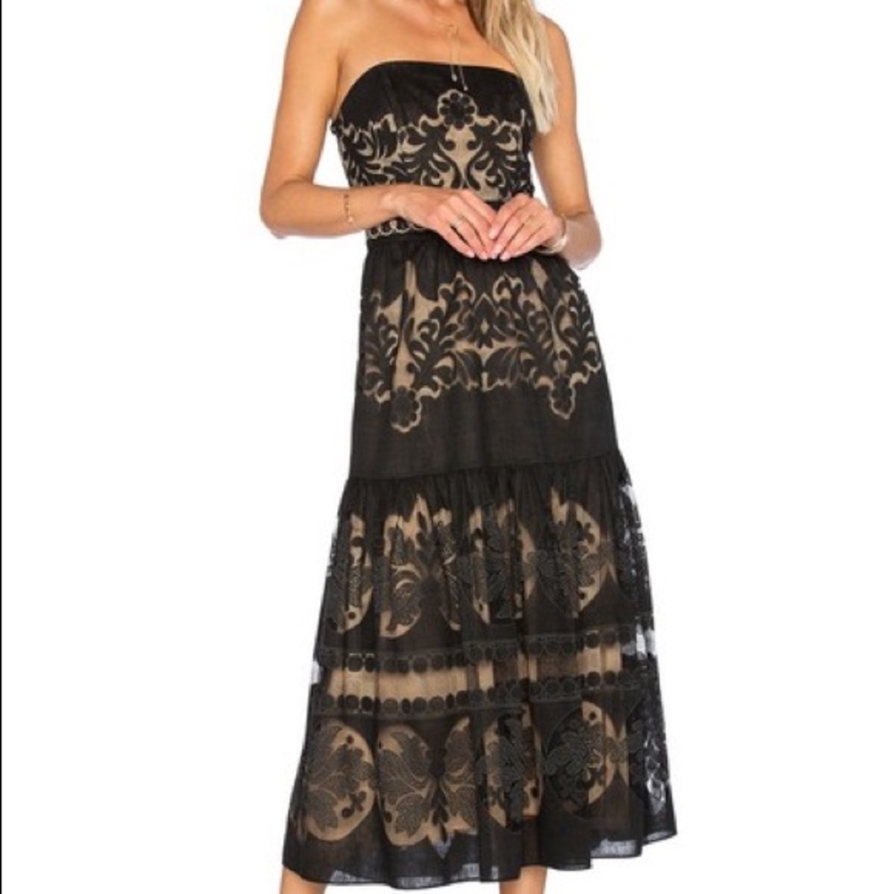 Midi black cocktail dress